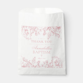 Sacolinha Sobremesa Floral Vintage Chinoiserie Rosa para Bat