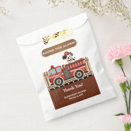 Sacolinha Soe o alarme! Chá de fraldas de caminhão de incênd