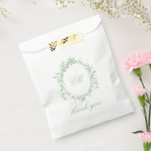 Sacolinha Sofisticado Monograma Clássico Crista Toile Verde