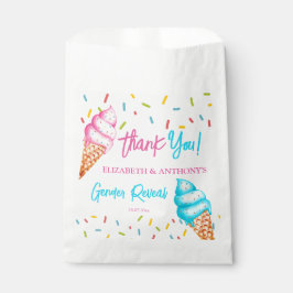 Sacolinha Sorvete gênero revela obrigado