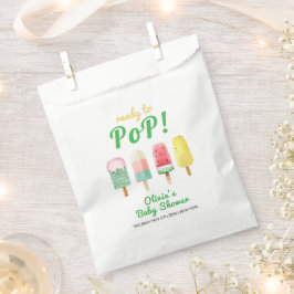 Sacolinha Sorvete Verde Amarelo Pronto Para Chá de fraldas