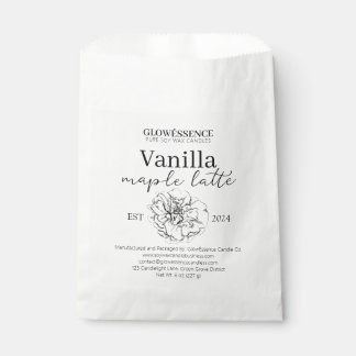 Sacolinha Soy Wax Candle Label Flower pack