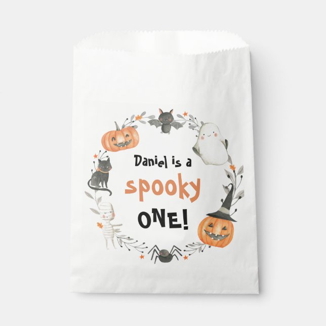 Sacolinha "Spooky One Cute Halloween Ghost Decor" (Frente)