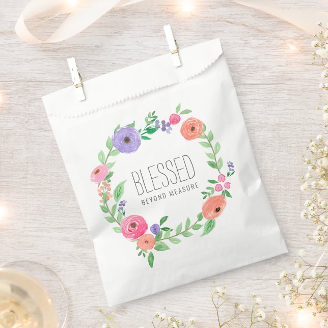 Sacolinha Spring Pink Floral Blessed Beyond Measure (Cortado)