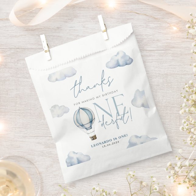 Sacolinha Sr. ONEGreat Hot Air Ballon Boy primeiro aniversar (Cortado)