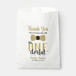 Sacolinha Sr. Partido Fantástico Favor Bag, Preto, Faux Dour