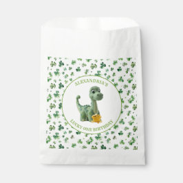 Sacolinha St Patricks Lucky One Dinosaur Favor Bag