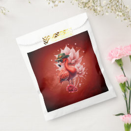 Sacolinha Steampunk Flamingo - Trabalho de arte Digital Fant