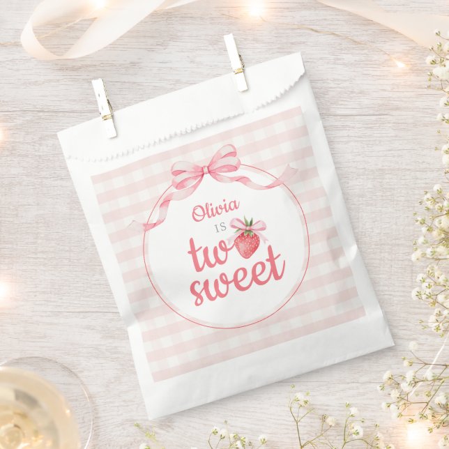 Sacolinha Strawberries Two Sweet 2nd Birthday  (Cortado)