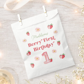 Sacolinha Strawberry e Daisy Berry Primeira Festa de anivers