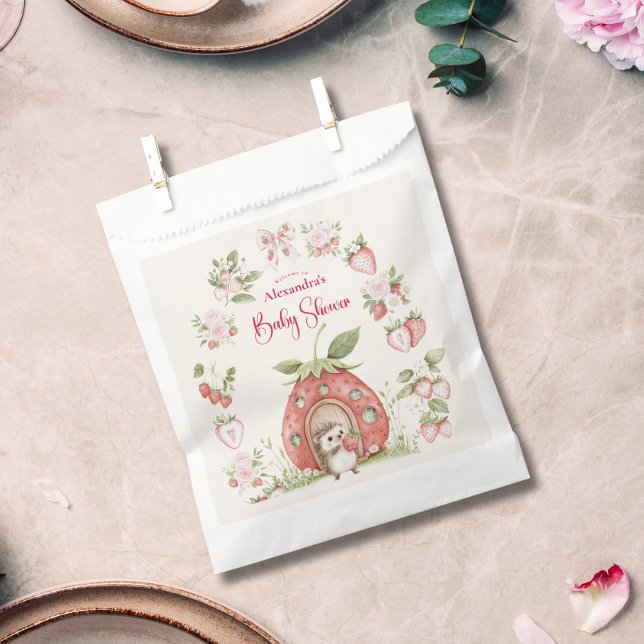 Sacolinha Strawberry Woodland Baby Shower (Criador carregado)