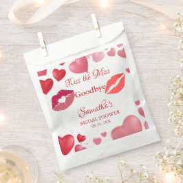 Sacolinha Stylish Kiss Miss Goodbye Red Lips Bridal Shower