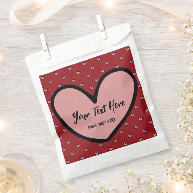 Sacolinha Stylist Doce Heart Party Supply Modelo (Cortado)