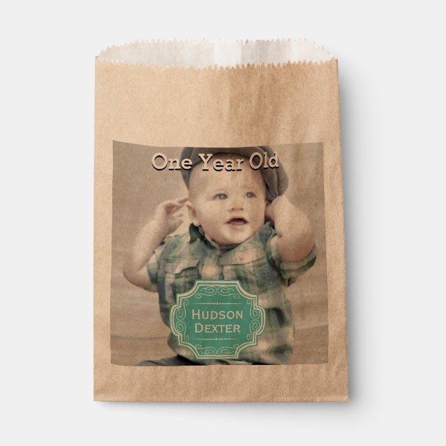 Sacolinha Sua Foto Rustic Chalkboard FolArt Obrigado (Frente)