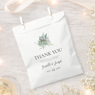Sacolinha Succulent Greenery Obrigado Favor Bag