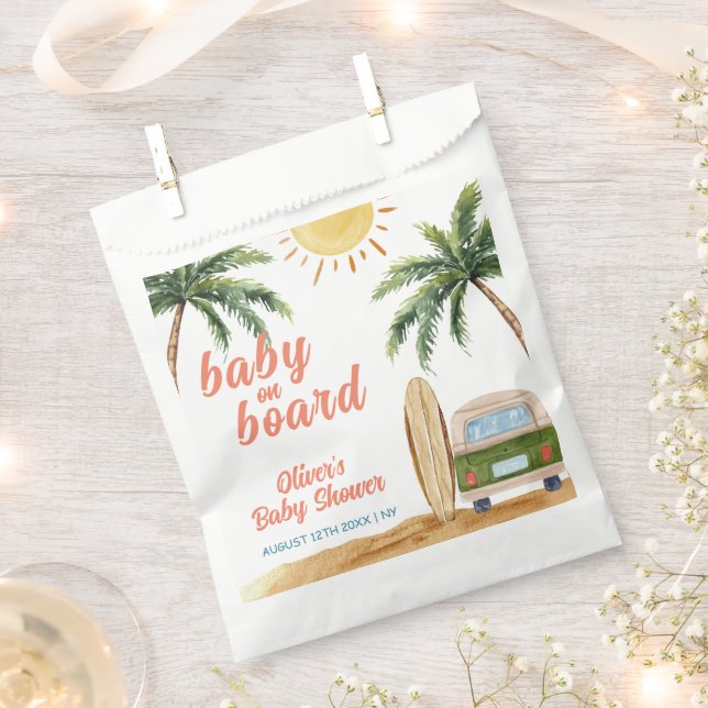 Sacolinha Summer Boho Surf Beach Chá de fraldas (Cortado)