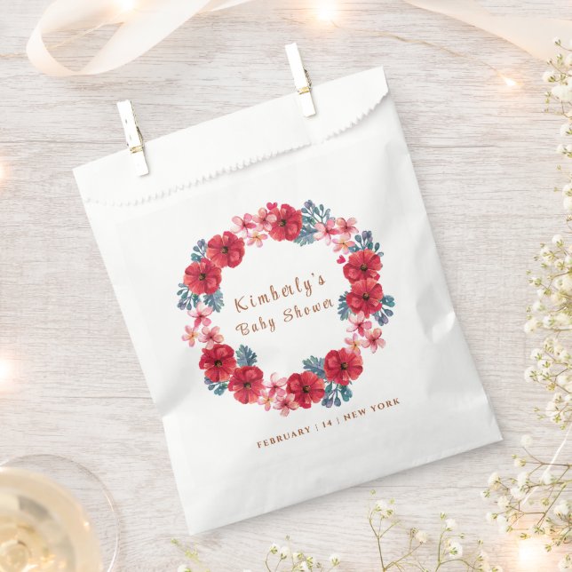 Sacolinha Summer Floral Wreath Chá de fraldas (Cortado)