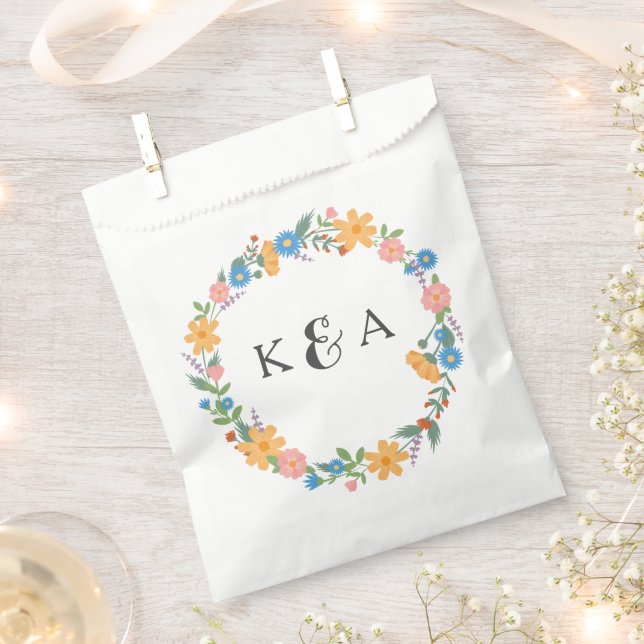 Sacolinha Summer Wildflower Weding Favor Bag (Cortado)