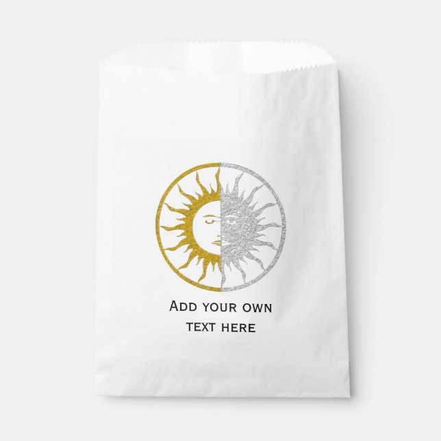 Sacolinha SUN e MOON dourado + fundo (Frente)
