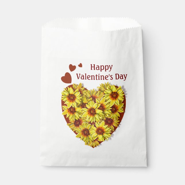 Sacolinha Sunflower Heart Party Favor Bags (Frente)