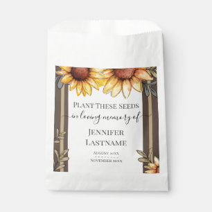 Sacolinha Sunflower Simple Funeral Keepsasaquê Favor Bag
