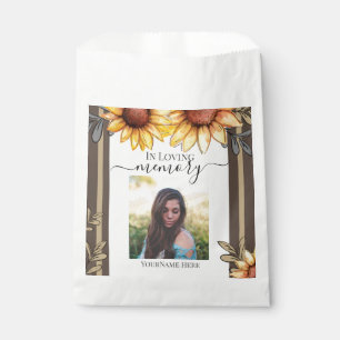 Sacolinha Sunflower Simple Photo Funeral Keepsasaame