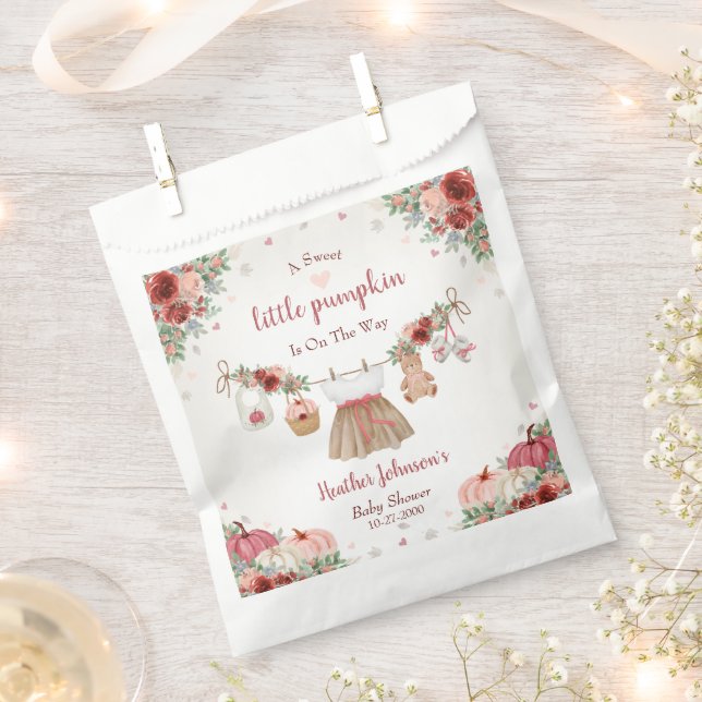 Sacolinha Sweet Little Pumpkin Autumn Baby Shower (Cortado)