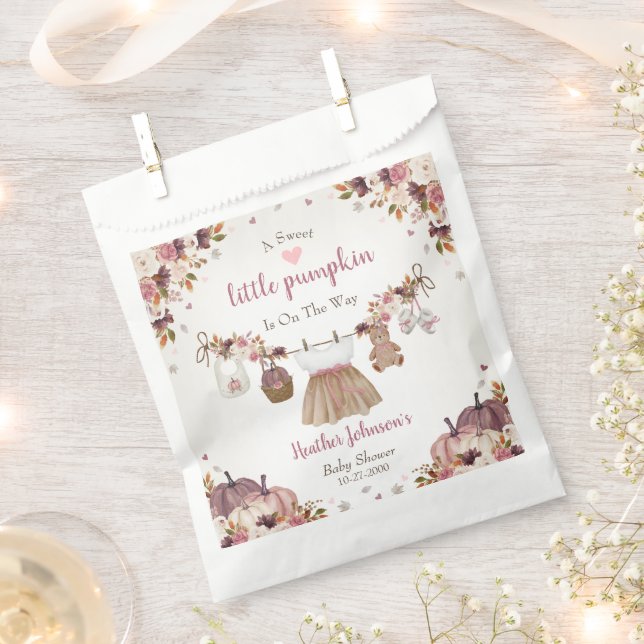Sacolinha Sweet Little Pumpkin Autumn Baby Shower (Cortado)