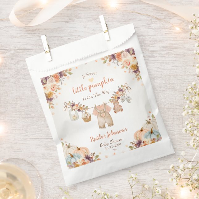 Sacolinha Sweet Little Pumpkin Autumn Baby Shower (Cortado)