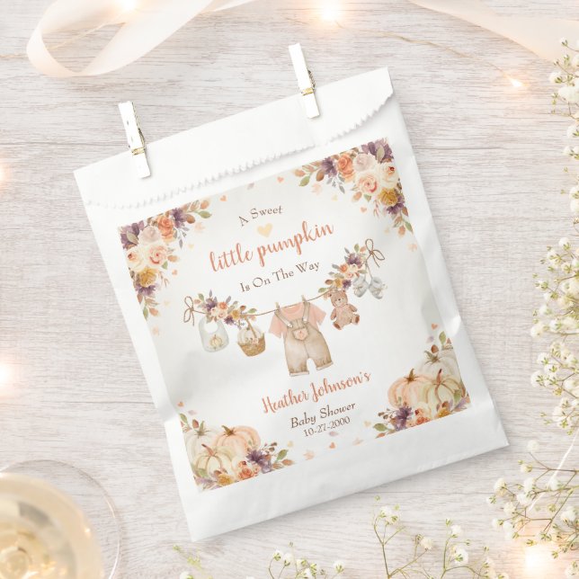 Sacolinha Sweet Little Pumpkin Autumn Baby Shower (Cortado)