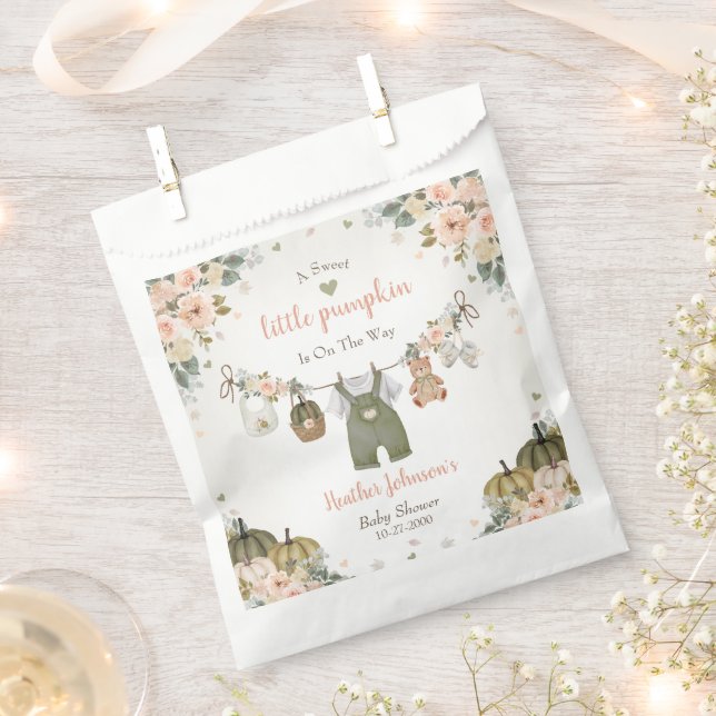 Sacolinha Sweet Little Pumpkin Autumn Baby Shower (Cortado)