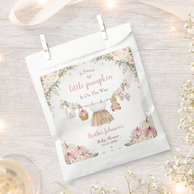 Sacolinha Sweet Little Pumpkin Autumn Baby Shower (Cortado)