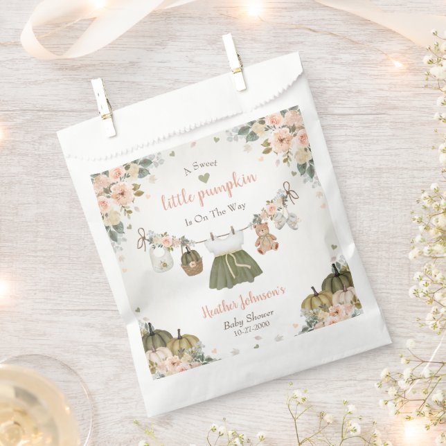 Sacolinha Sweet Little Pumpkin Autumn Baby Shower (Cortado)