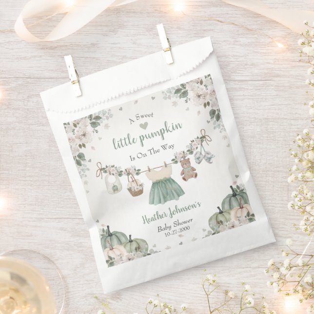 Sacolinha Sweet Little Pumpkin Autumn Baby Shower (Cortado)