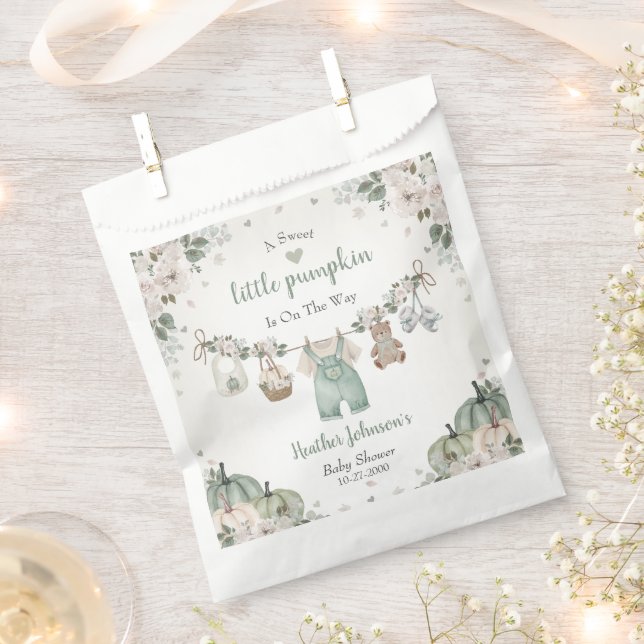 Sacolinha Sweet Little Pumpkin Autumn Baby Shower (Cortado)