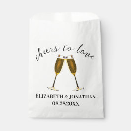 Sacolinha Taças De Champanhe Brindando Ao Amor