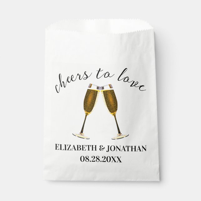 Sacolinha Taças de Champanhe para o Amor (Frente)