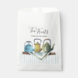 Sacolinha Tea Pote Farmhouse Decor Vintage Watercolor Napkin
