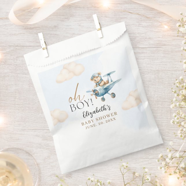 Sacolinha Teddy Bear Baby Shower Boy party (Cortado)