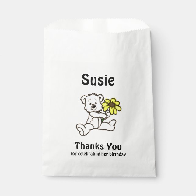 Sacolinha Teddy Bear Obrigado (Frente)