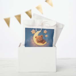 Sacolinha Teddy Bear on the Moon - Baby Shower Gift Bag