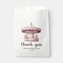 Sacolinha Teddy Bear Twin Girls Chá de fraldas Obrigado