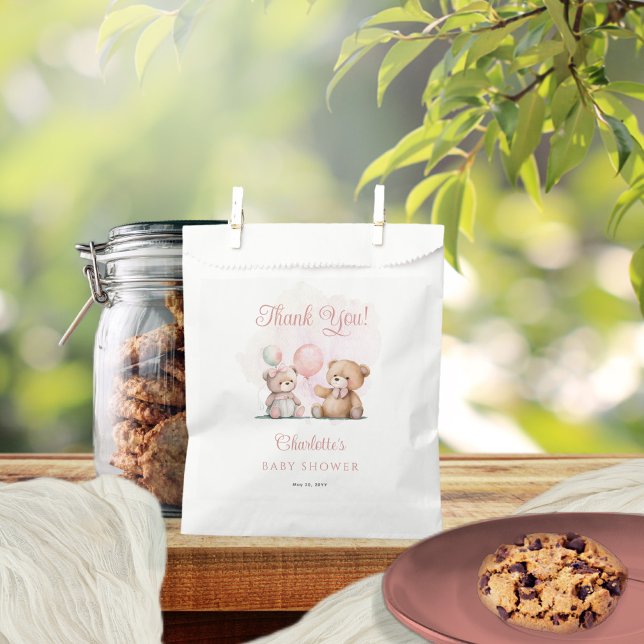 Sacolinha Teddy Bears É uma garota Chá de fraldas de espera (Criador carregado)