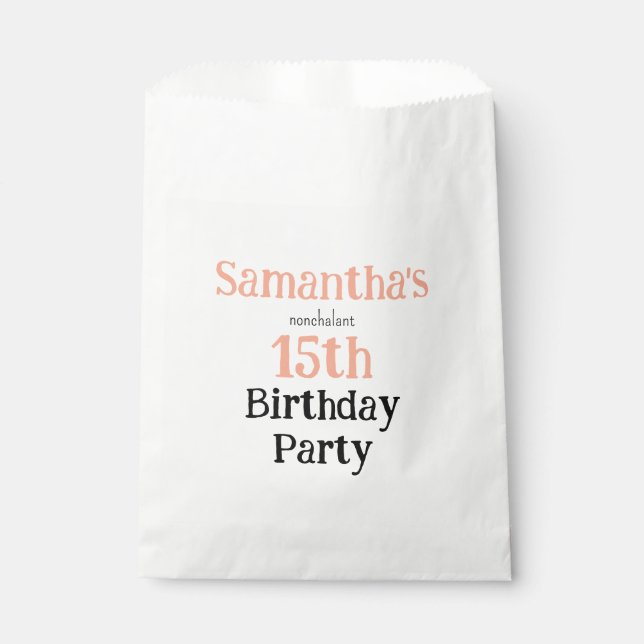 Sacolinha Teen Nonchalant Birthday Party Invitation (Frente)