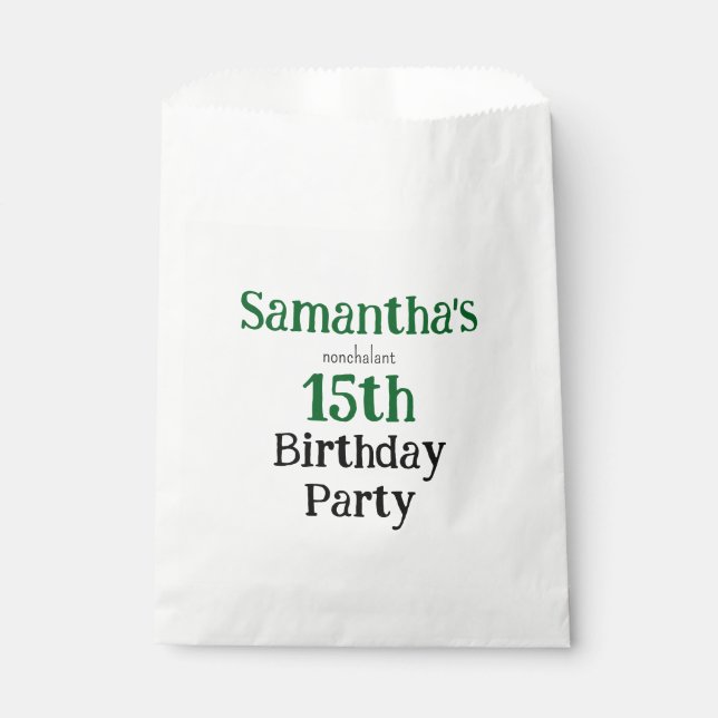 Sacolinha Teen Nonchalant Birthday Party Invitation (Frente)