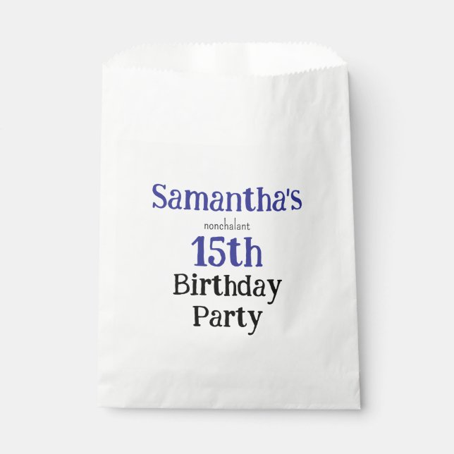 Sacolinha Teen Nonchalant Birthday Party Invitation (Frente)