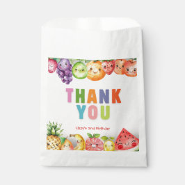 Sacolinha Tema da Fruta Twotti Frutti Obrigado