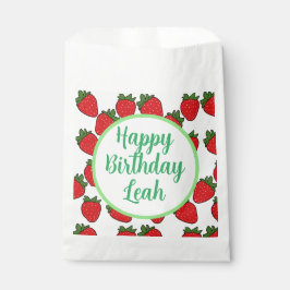 Sacolinha Tema de Festa de aniversário de Morango