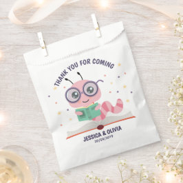 Sacolinha Tema do Bookworm Rosa