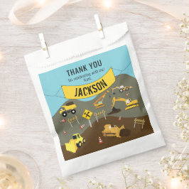 Sacolinha Tema do Site de Caminhões de Construção Obrigado